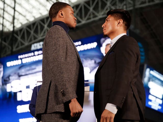 Errol Spence Jr faces off with Mikey Garcia