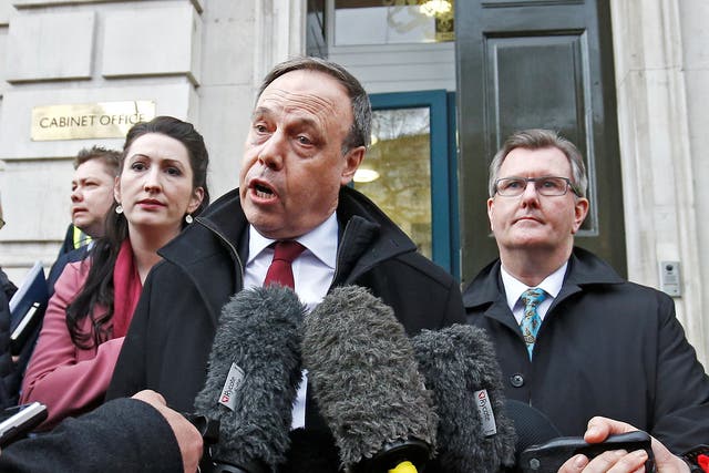 'We are not discussing cash in these discussions,' Nigel Dodds, the DUP’s Westminster leader, insisted.