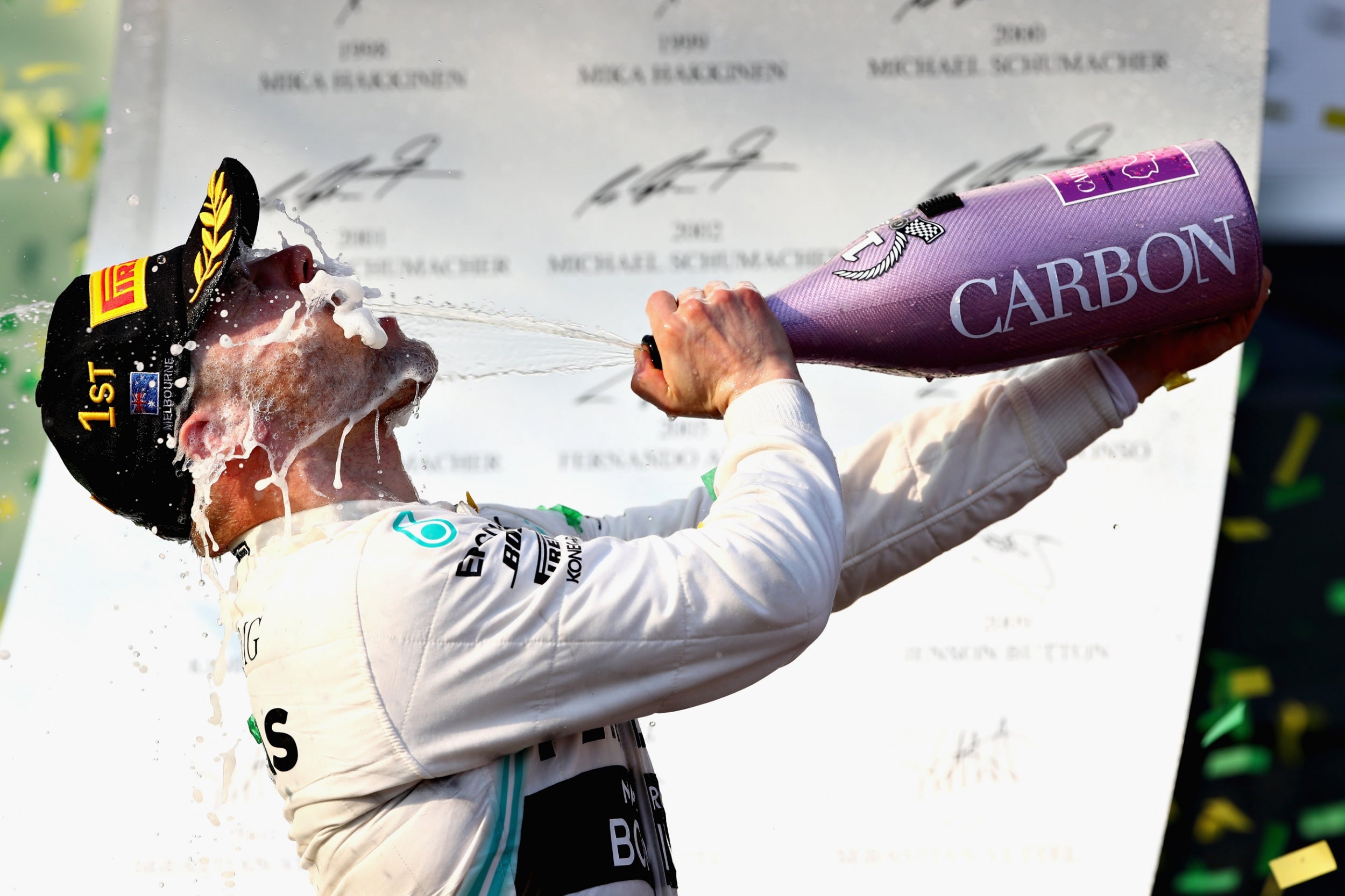 Bottas toasted his victory (Getty Images)