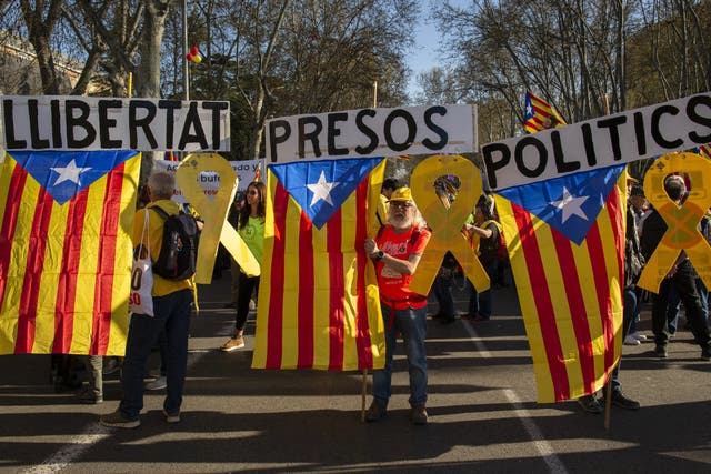 Support for Catalonian separatism has risen since the trial began