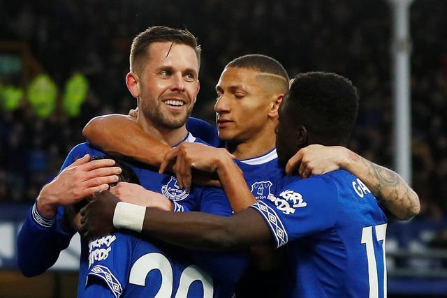 Everton's Gylfi Sigurdsson celebrates scoring