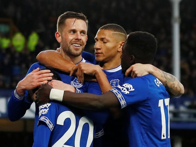 Everton's Gylfi Sigurdsson celebrates scoring