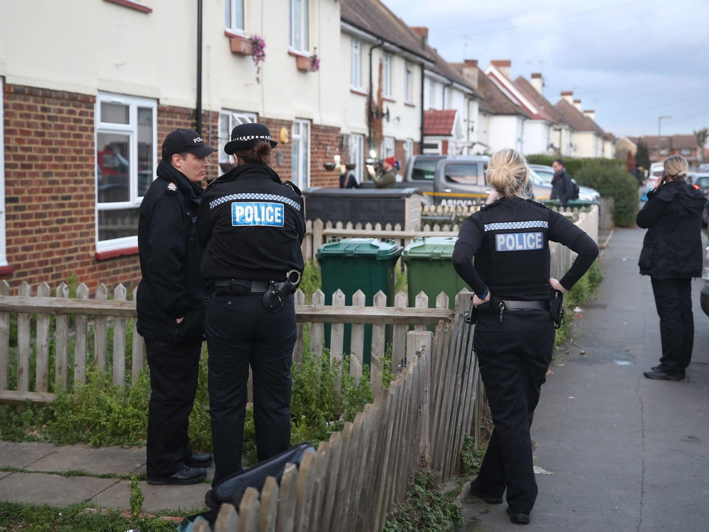 Officers were called to reports of a stabbing in Viola Avenue, Stanwell, at 10.30pm on Saturday
