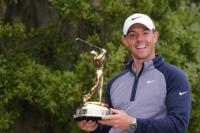 Rory McIlroy poses with The Players championship