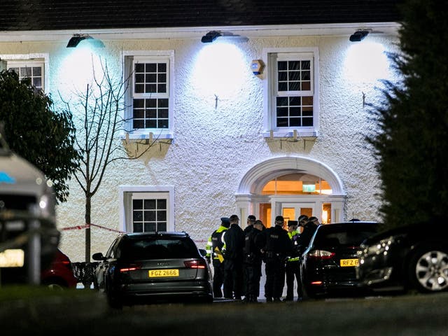 Police outside Greenvale Hotel in Cookstown