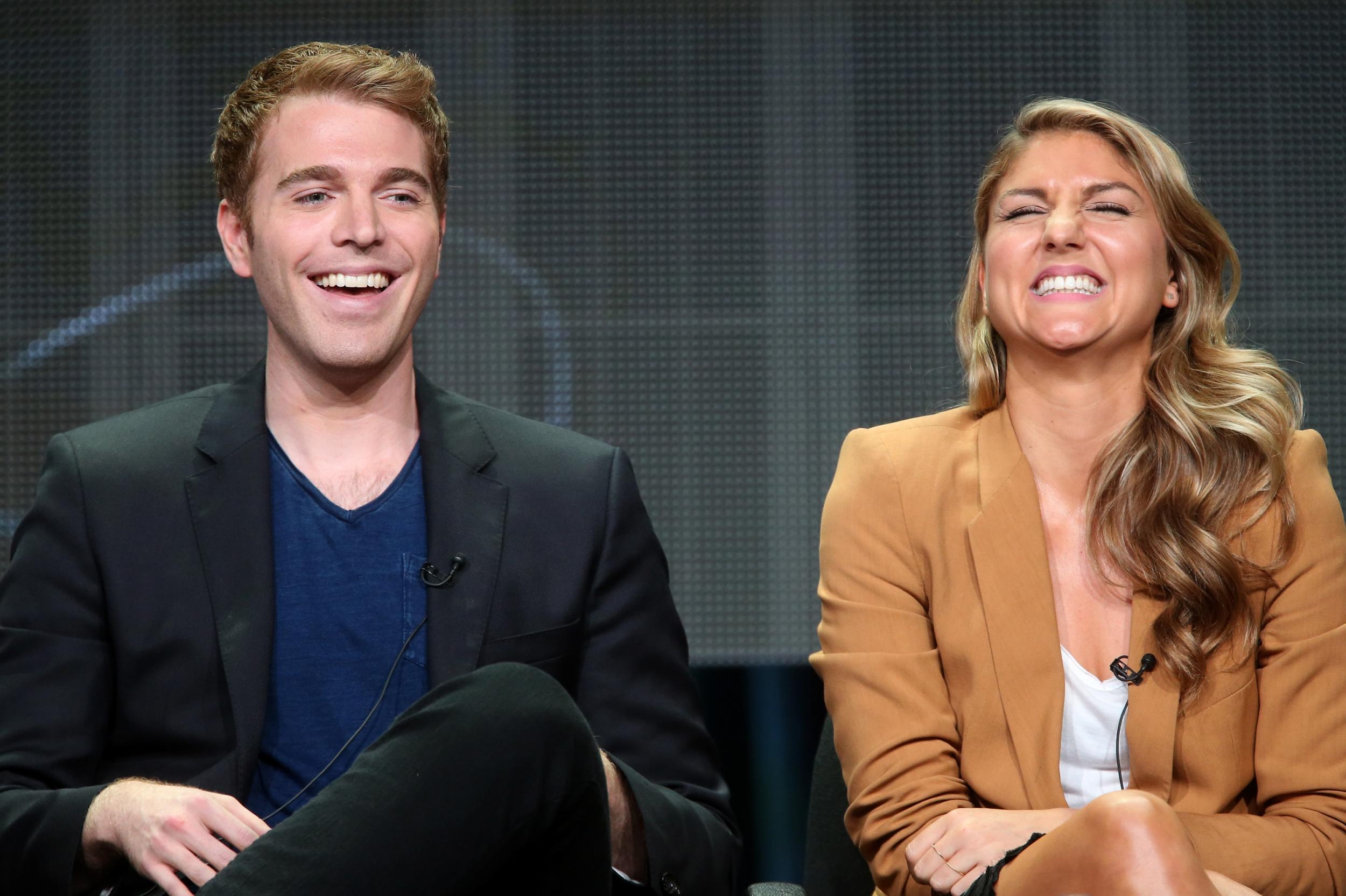 Directors Shane Dawson and Anna Martemucci speak onstage at the 'The Chair' panel during the Starz portion of the 2014 Summer Television Critics Association