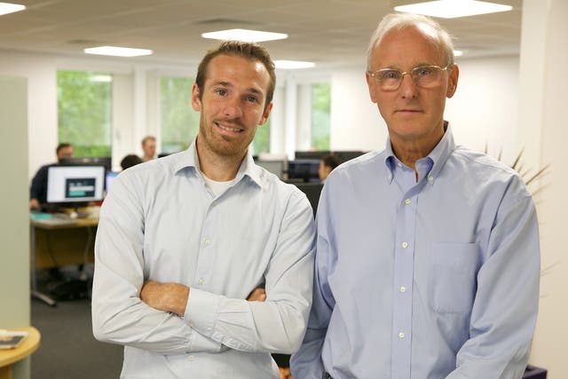 Tim Guilliams (left) and David Brown, co-founders of Cambridge-based biotechnology company Healx