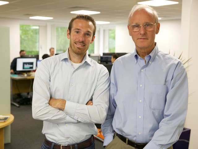Tim Guilliams (left) and David Brown, co-founders of Cambridge-based biotechnology company Healx