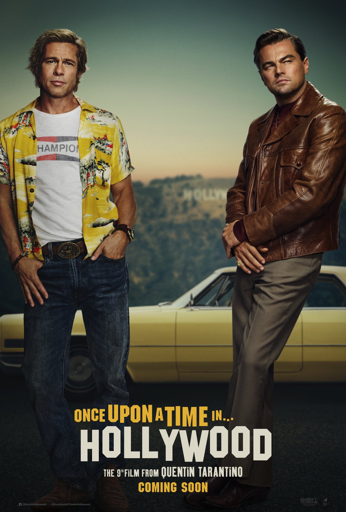 A new poster for 'Once Upon a Time in Hollywood', Quentin Tarantino's forthcoming movie, was unveiled on Monday.