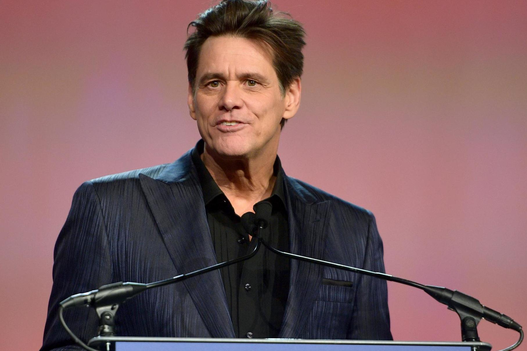 Jim Carrey presents the Vanguard Award onstage at the 30th Annual Palm Springs International Film Festival Film Awards Gala at Palm Springs Convention Center on 3 January, 2019 in Palm Springs, California.