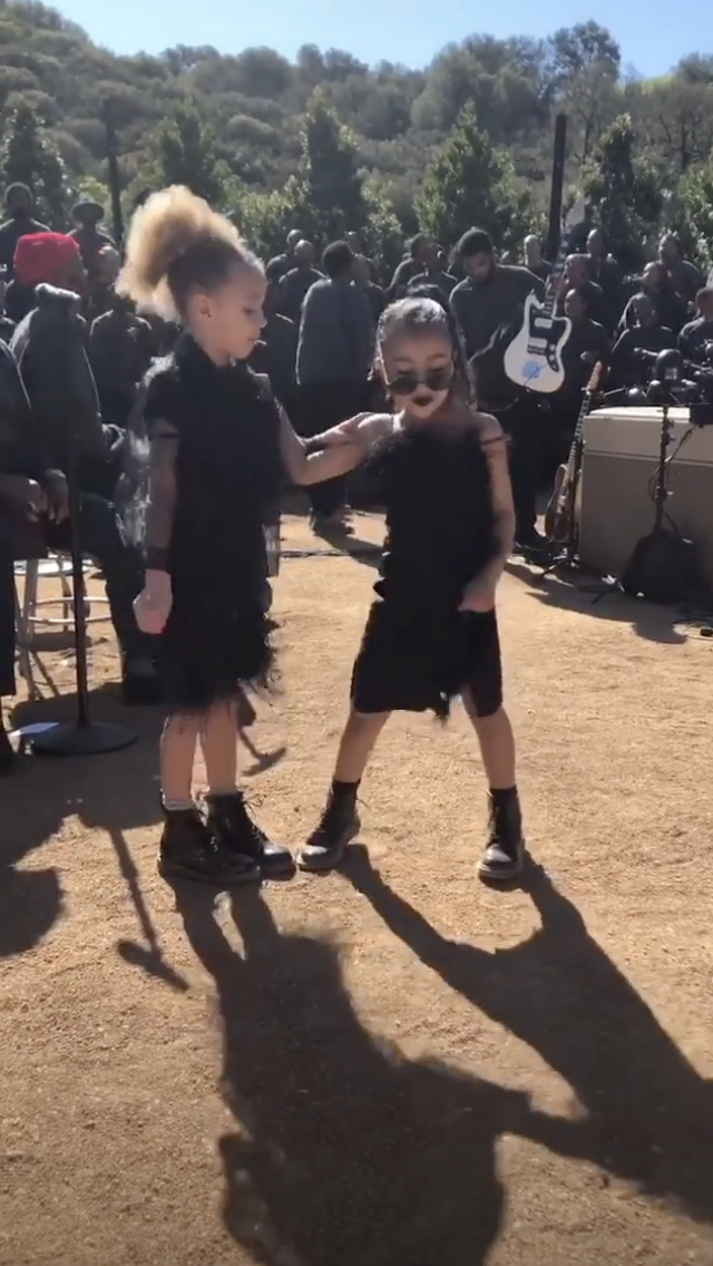 North West wore black lipstick for church service (Instagram)