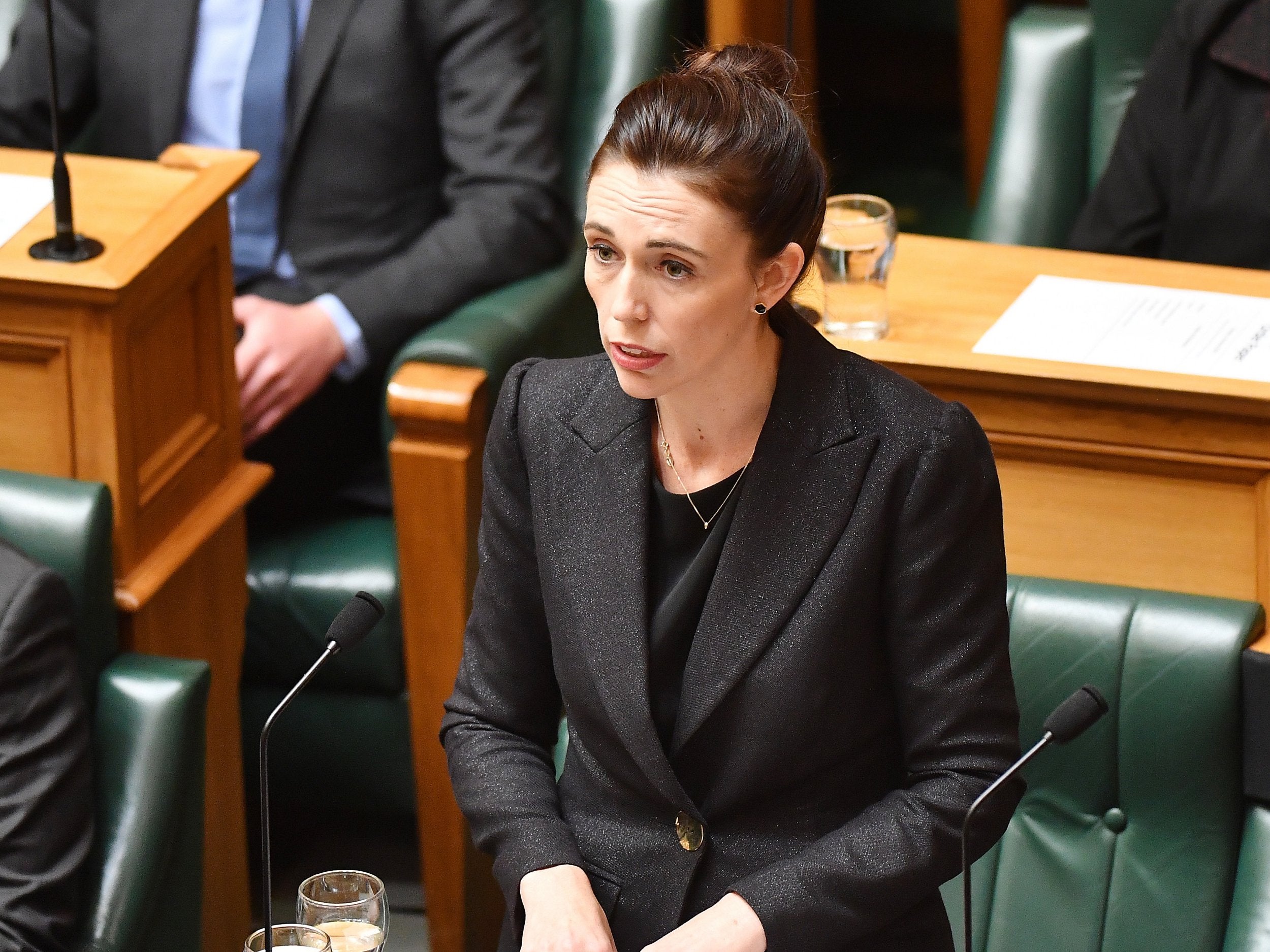 Jacinda Ardern speaks to the house at Parliament on Tuesday (Getty Images)