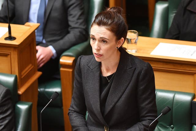 Jacinda Ardern speaks to the house at Parliament on Tuesday