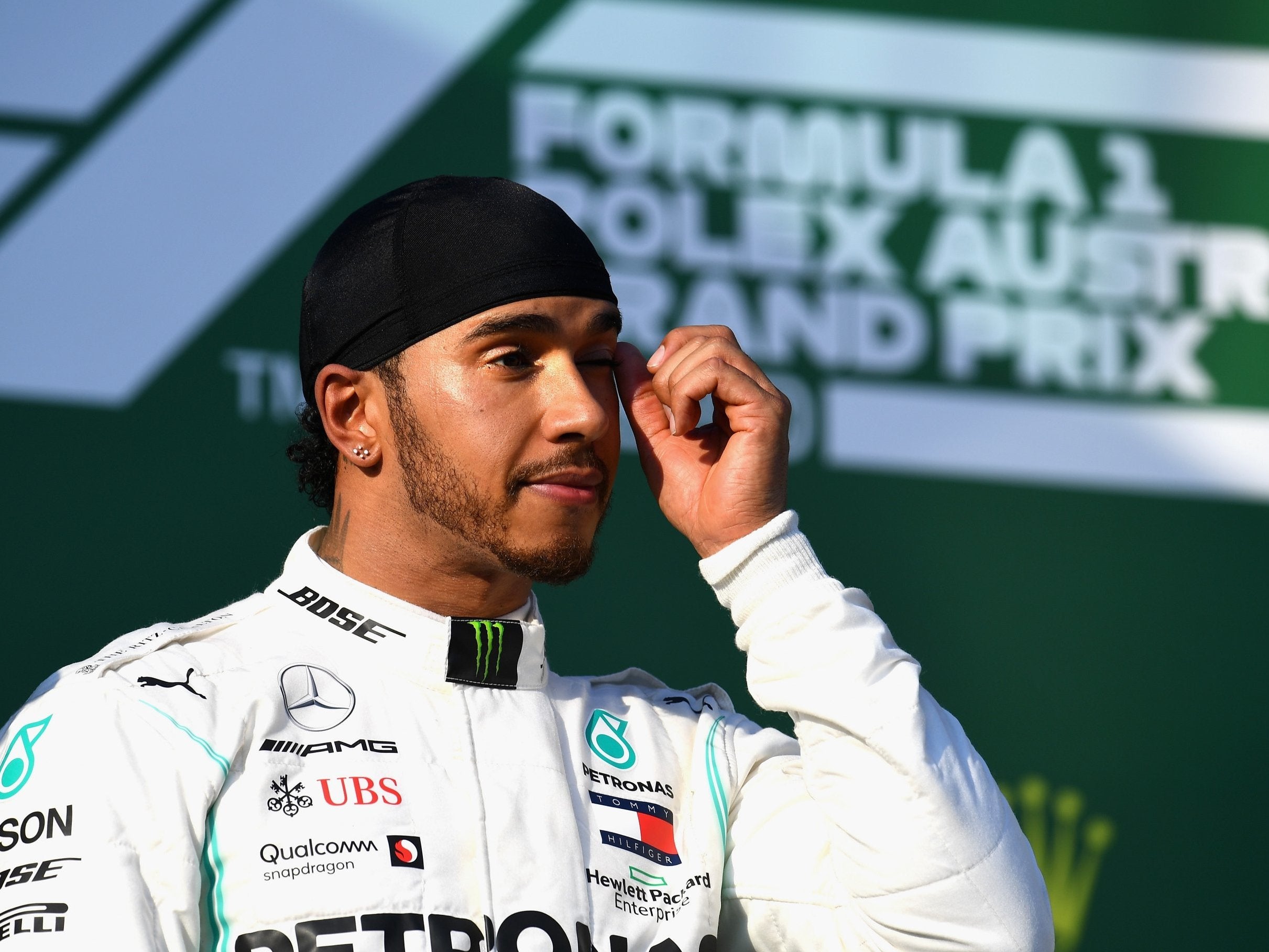 Hamilton finished second at the Australian Grand Prix
