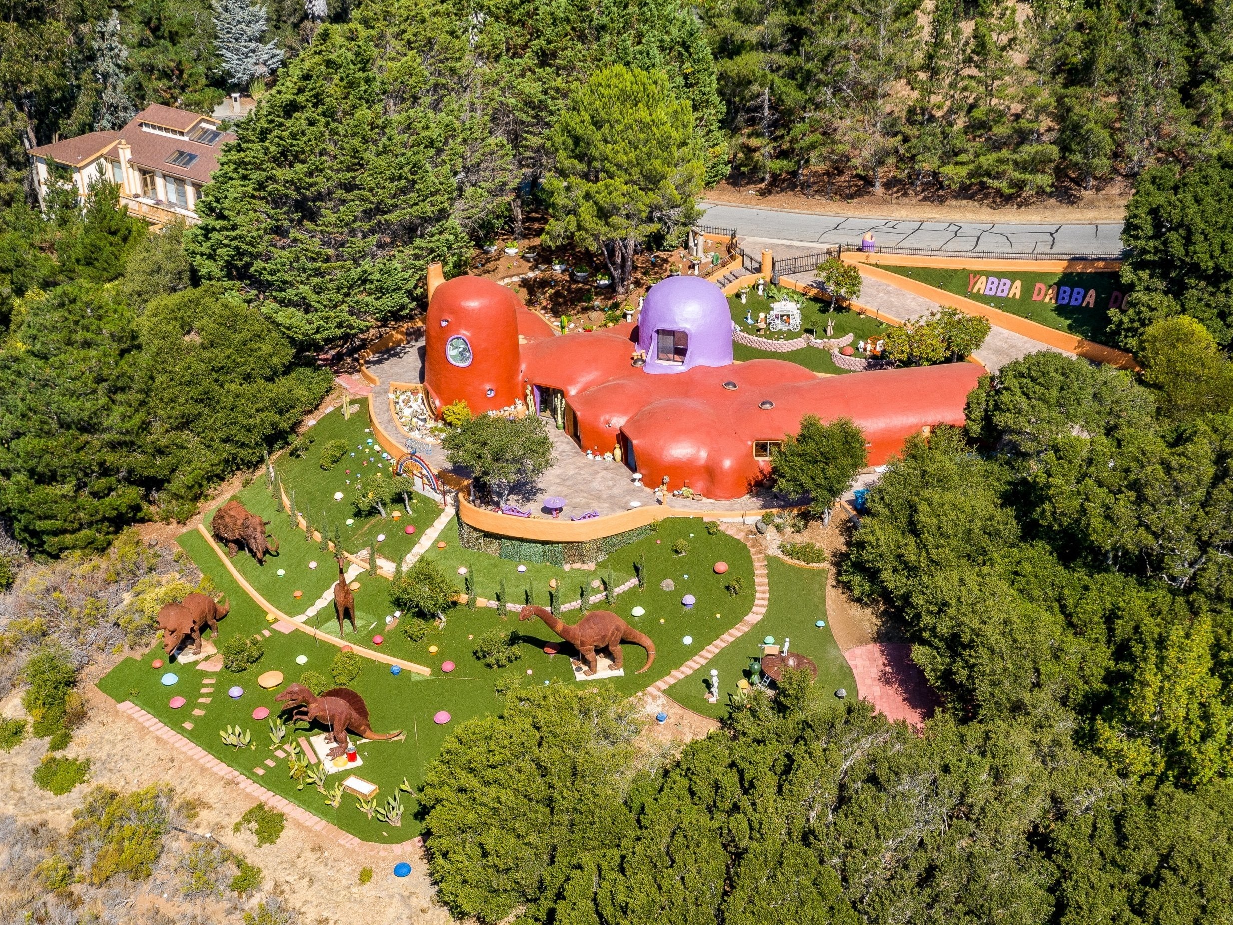 The famous Flintstone House is coming under fire for some additions to the property.