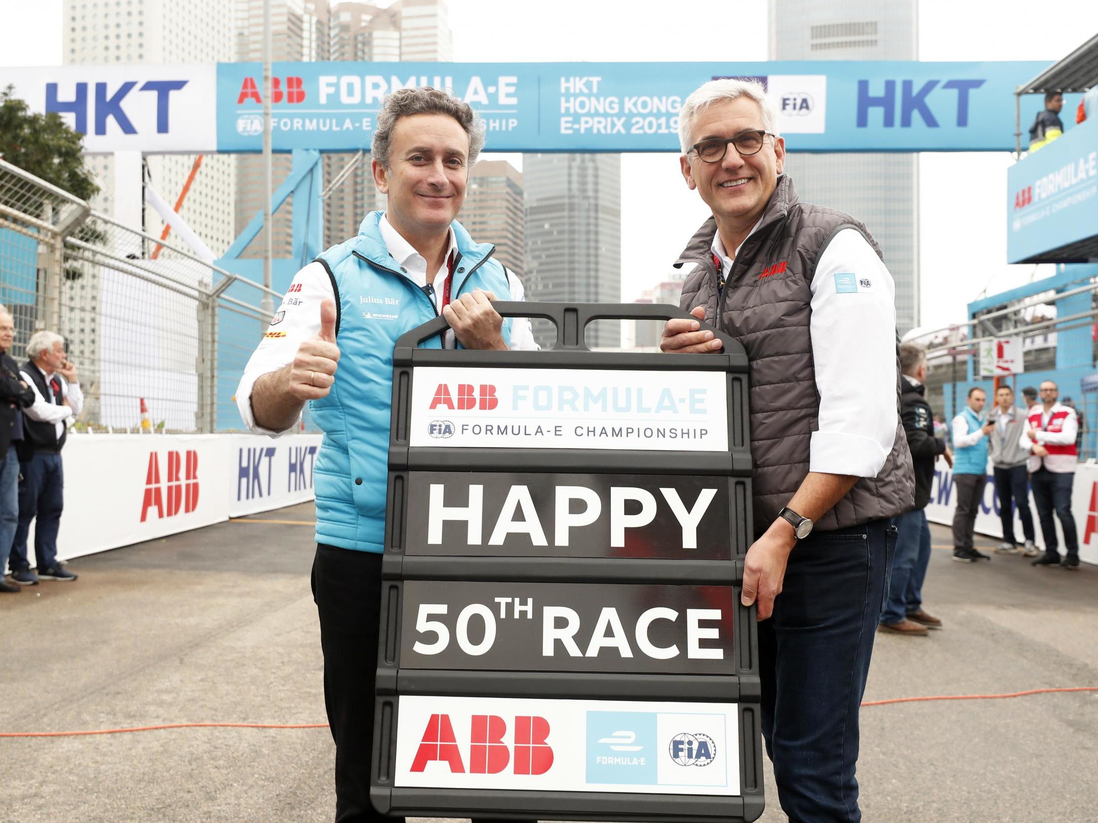 Alejandro Agag, left, believes Formula E can act as a ‘laboratory’ for today’s car industry