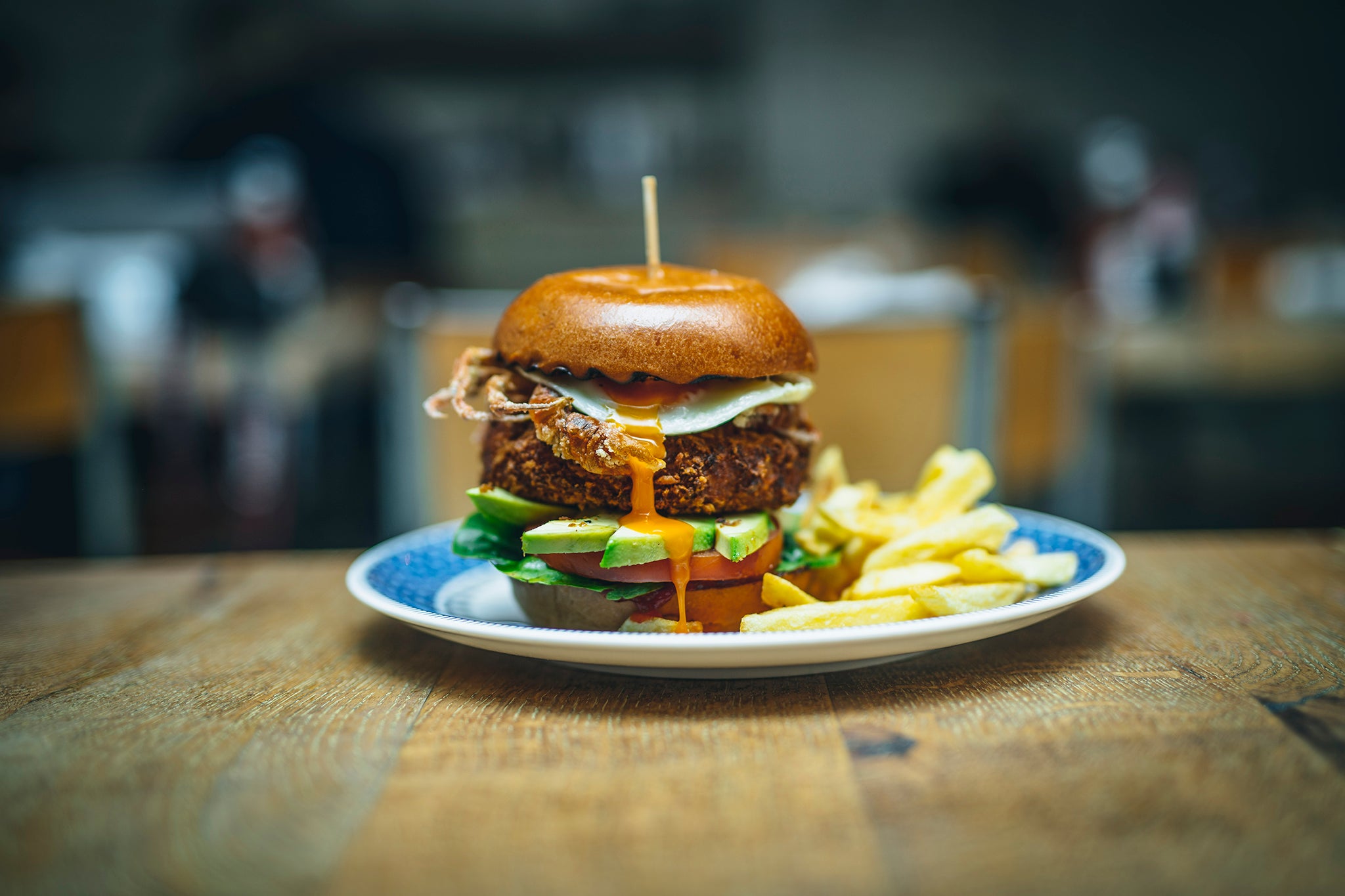 The ultimate fish burger: a good ratio of fillings and crunch and ‘nice bread’