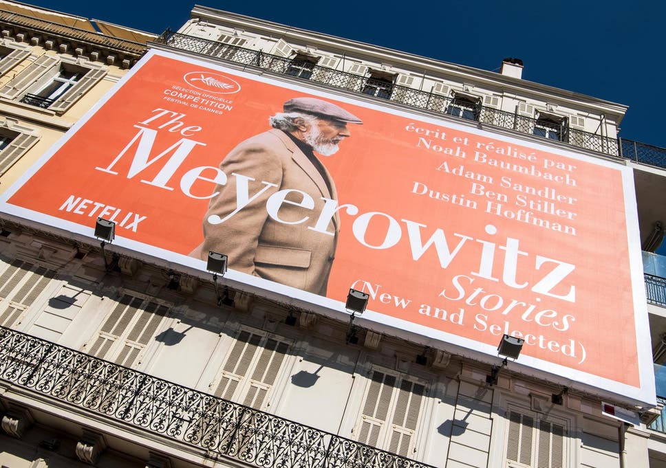 Netflix's 'The Meyerowitz Stories' being advertised at Cannes