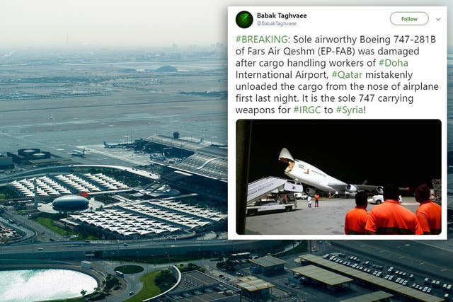 The jet belonged to Iranian cargo airline Fars Air Qeshm
