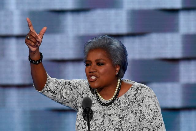 Donna Brazile speaks during Day 2 of the Democratic National Convention at the Wells Fargo Centre