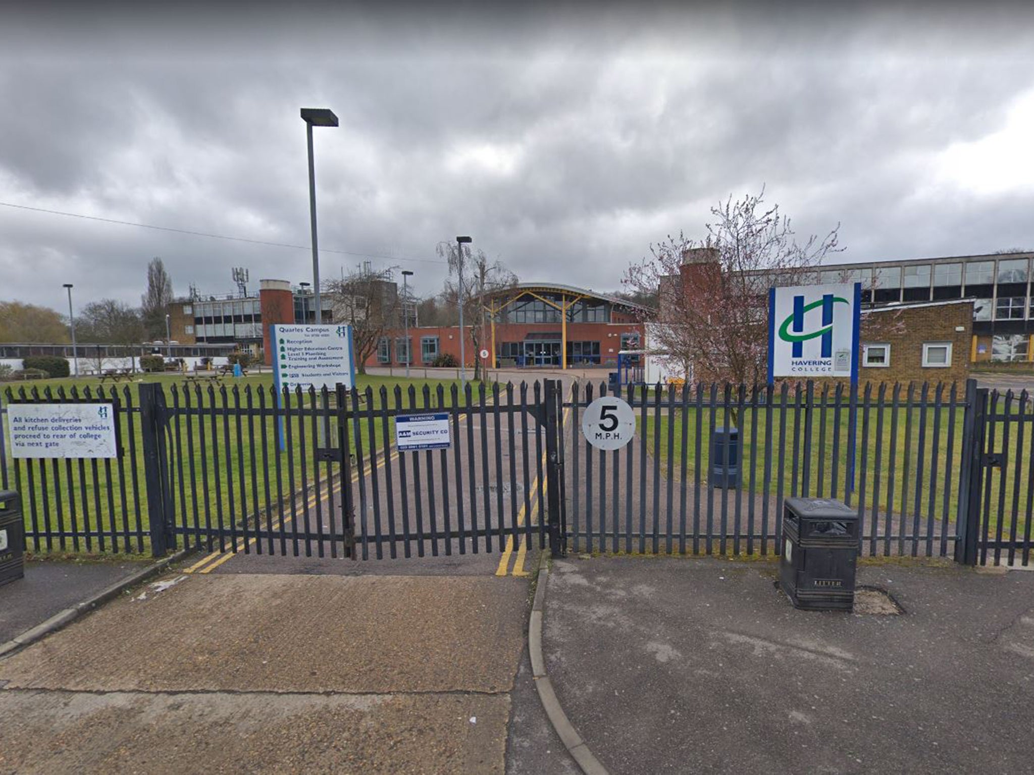 The Quarles Campus of Havering College was shut after the attack