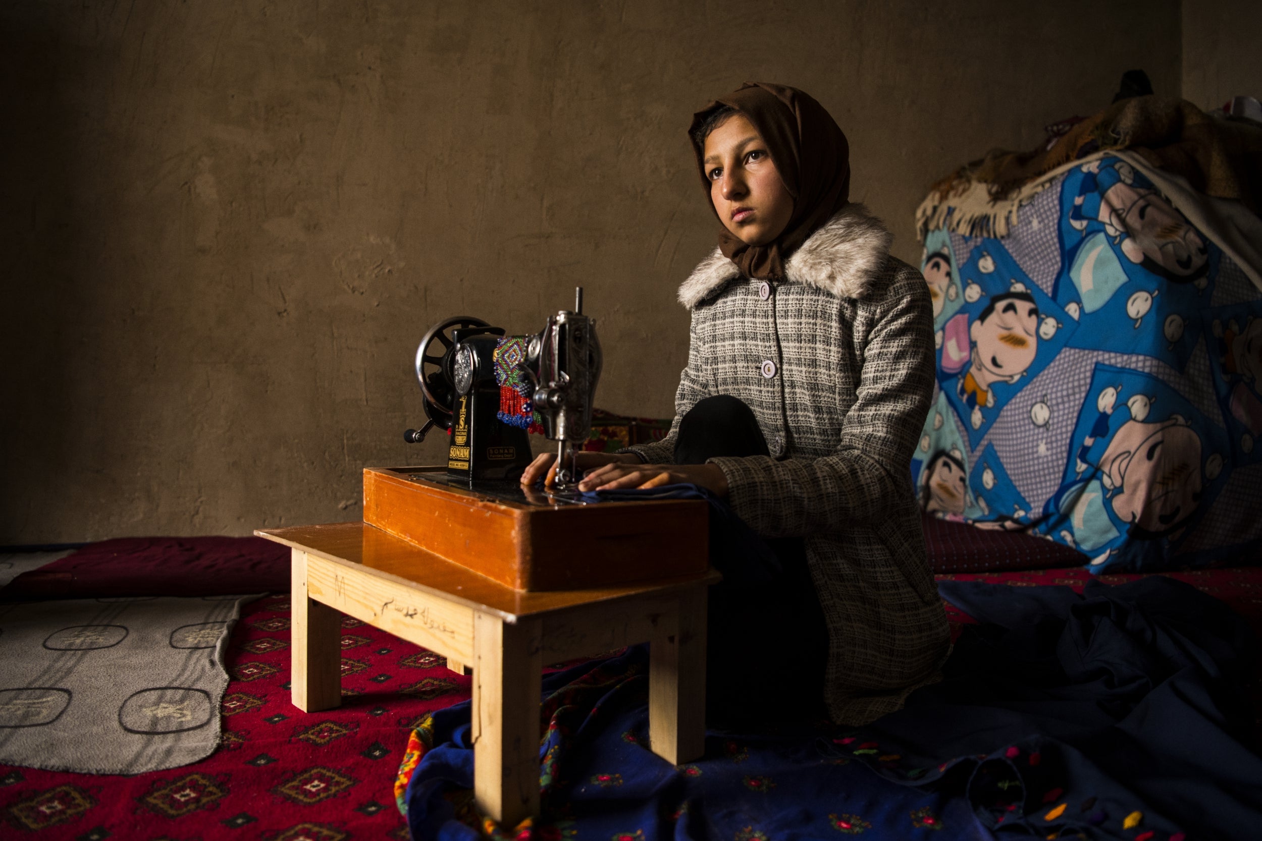 Nooria*, 15 in the home her family has lived in for the past two years in Mazar-i Sharif