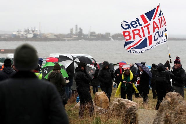 Crowds gathered for start of 'Brexit Betrayal' march from Sunderland to London