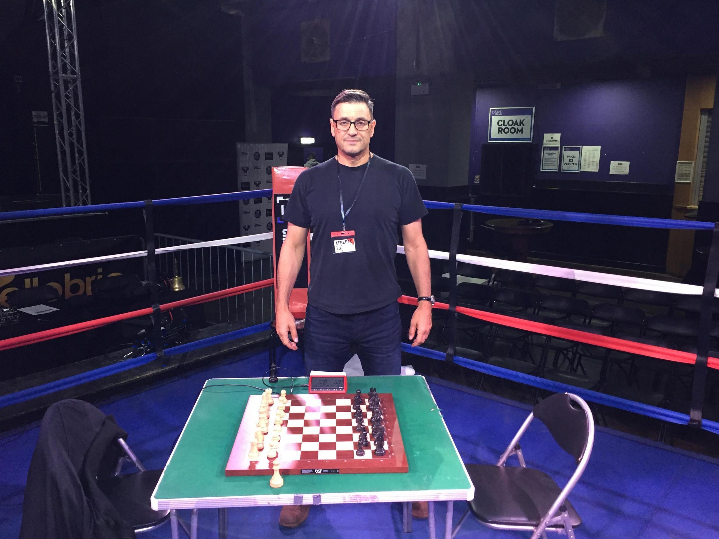 Chess Boxer Tim Woolgar Plays Chess Editorial Stock Photo - Stock