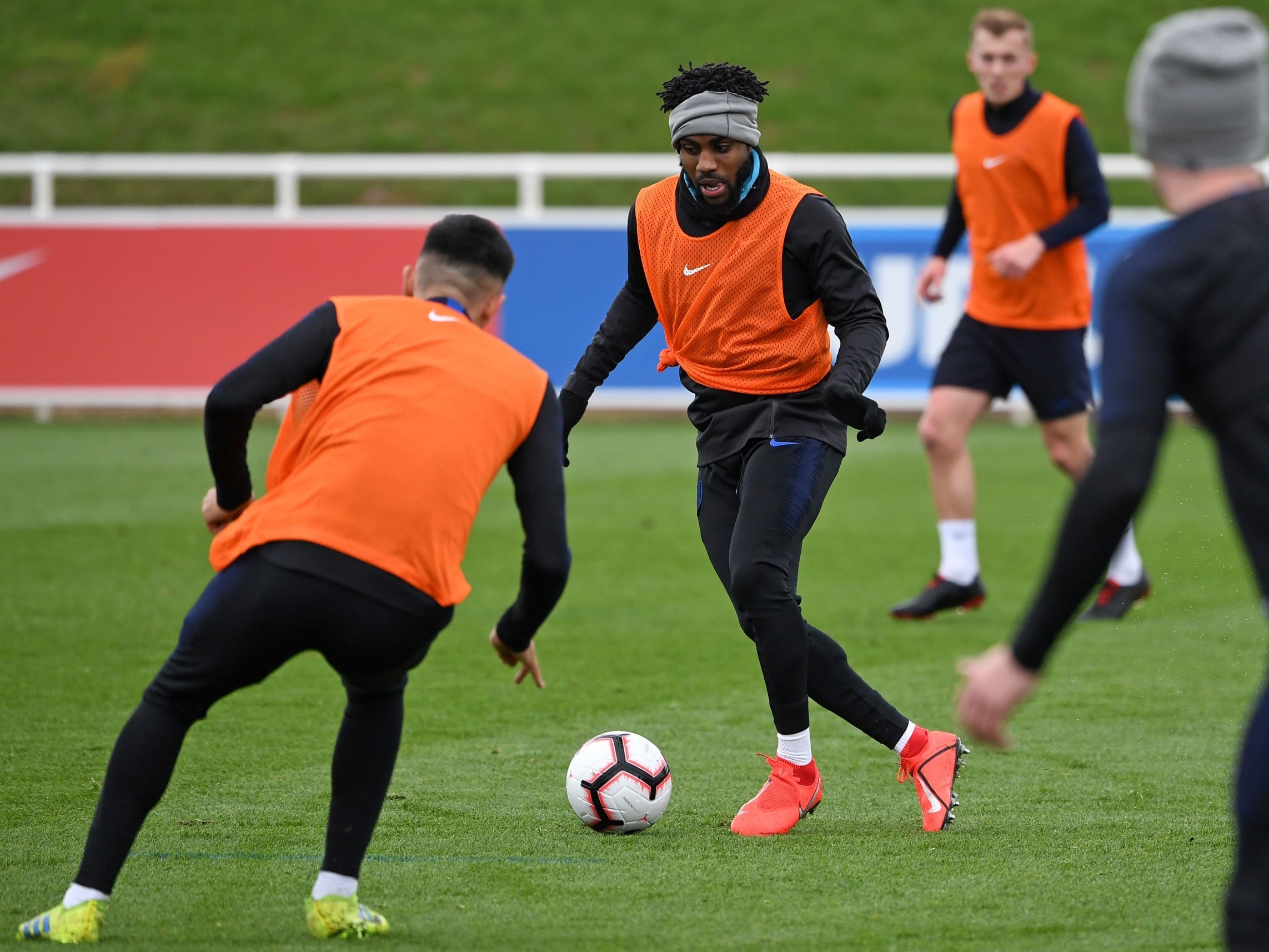 Danny Rose in training at St George’s Park (AFP/Getty)