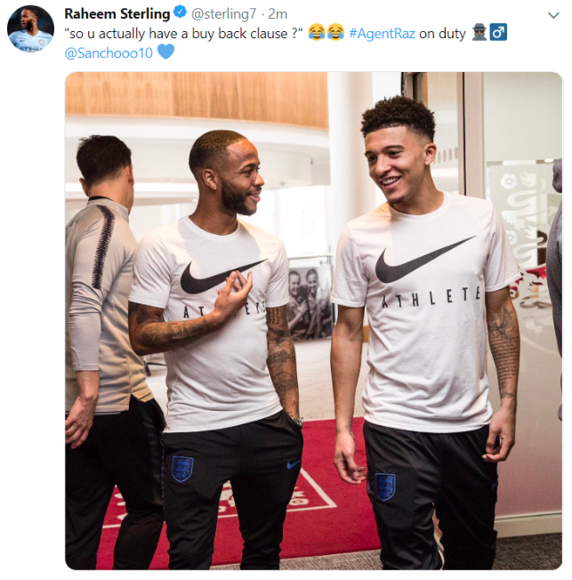 Sterling swiftly deleted the tweet