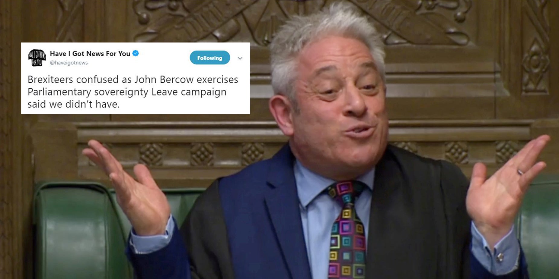 Brexit Joke Ends Complaints About John Bercow Blocking Vote On Theresa