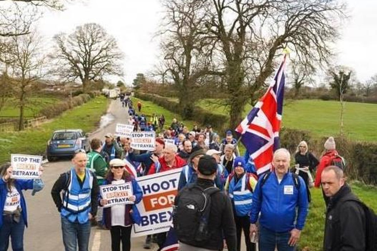 Pursued by a Portaloo with Hammond’s head on a pike, Farage’s foot soldiers march on London to demand Brexit