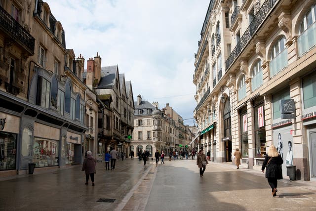 The Rue de la Liberté is the largest shopping street in the historic centre of Dijon