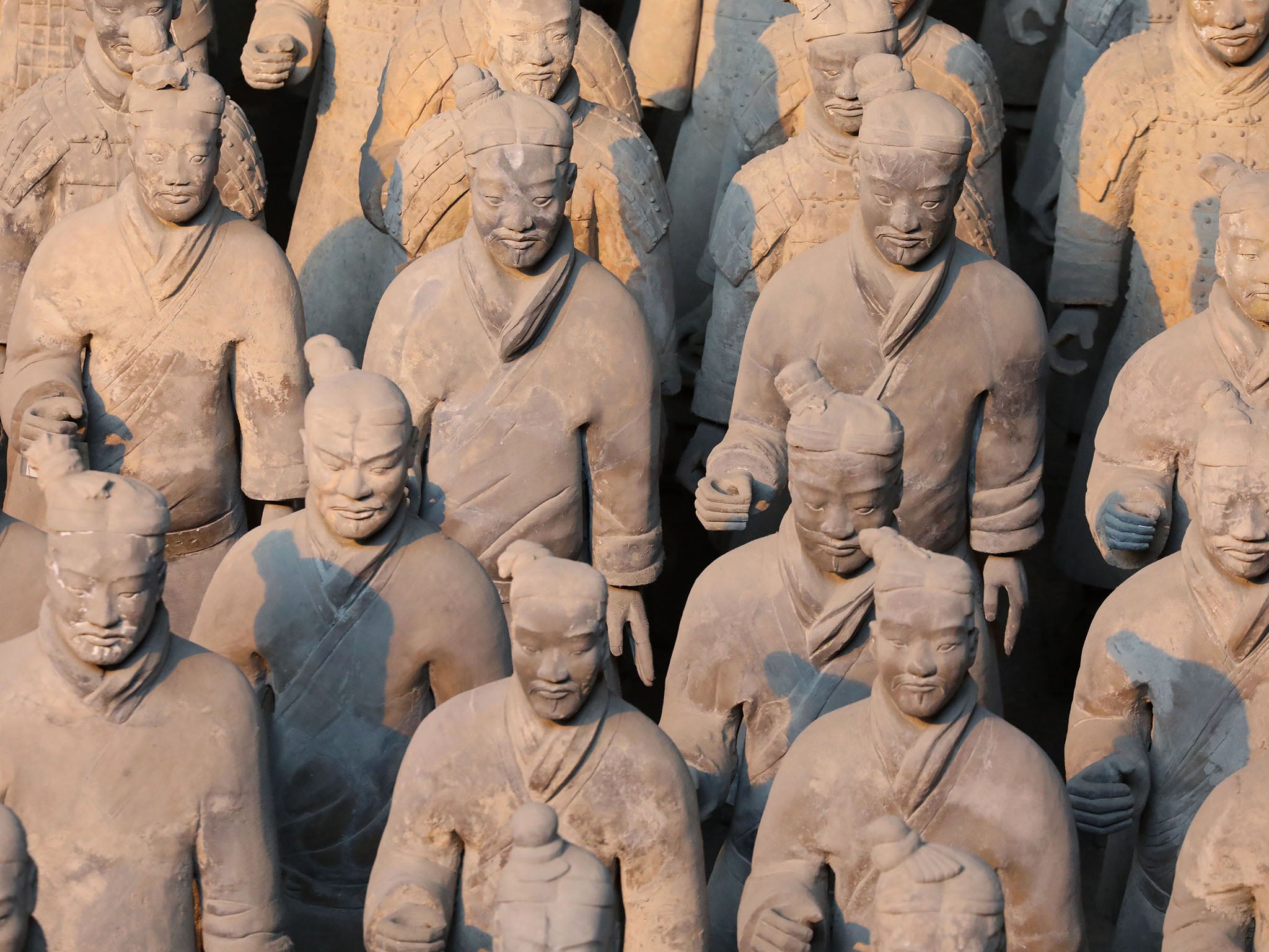 China's famous terracotta warriors which were discovered on 29 March 1974
