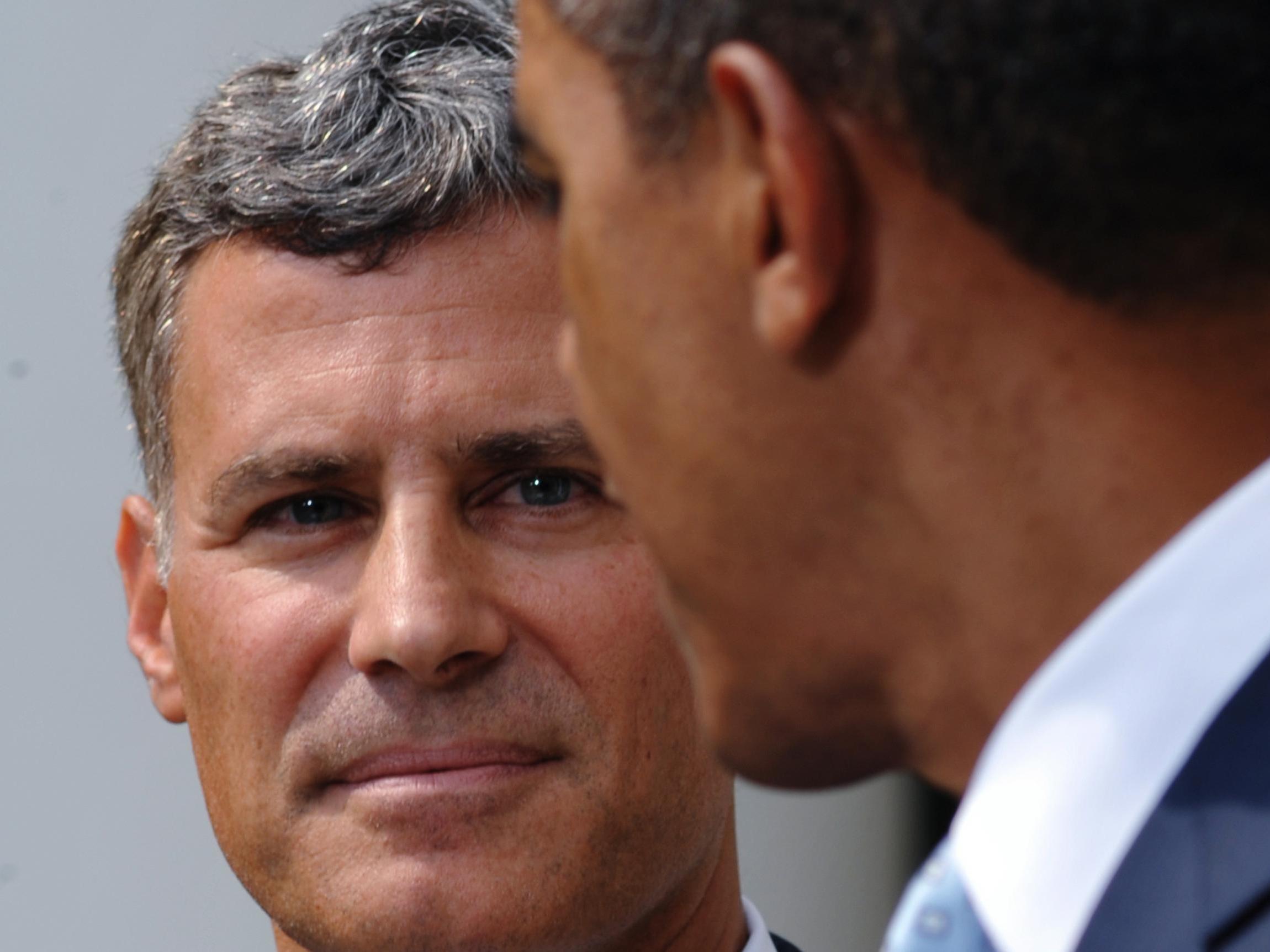 Krueger with Obama as he is appointed to the Council of Economic Advisers in 2011