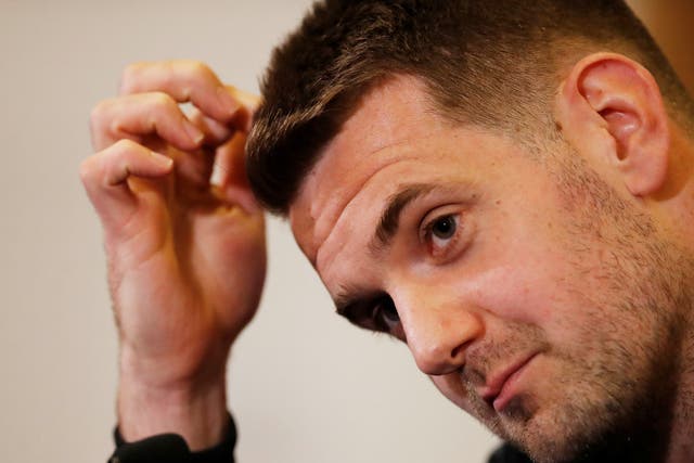 England's Tom Heaton during the press conference