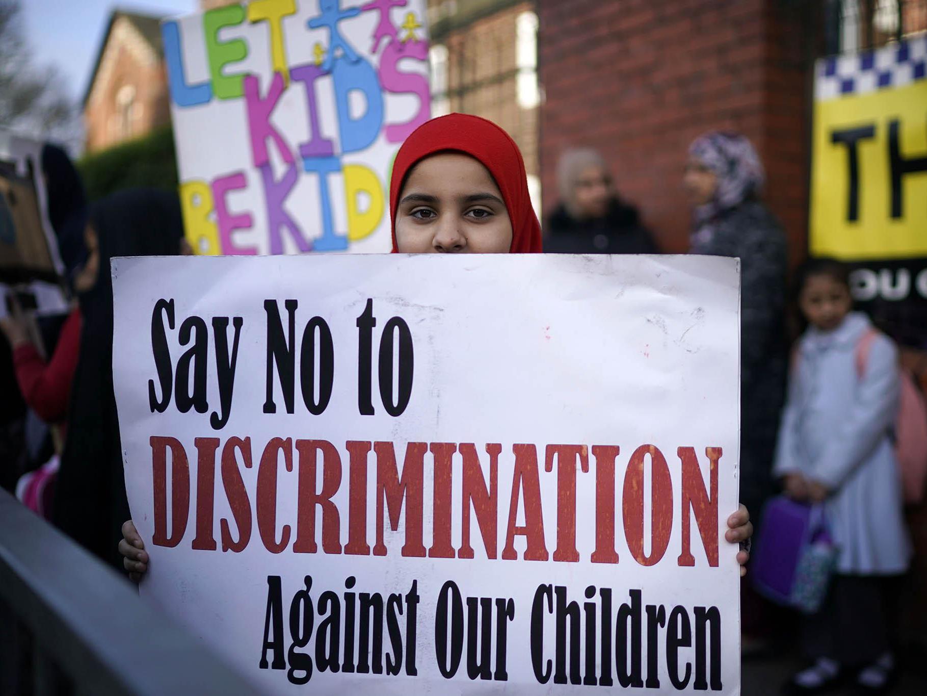 Protests against LGBT+ lessons have been taking place outside school gates in Birmingham