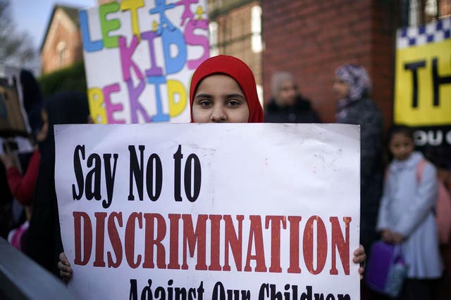 Protests against LGBT+ lessons have been taking place outside school gates in Birmingham