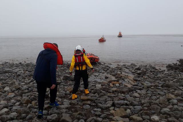 RNLI volunteers rescue men stranded on Flat Holm Island