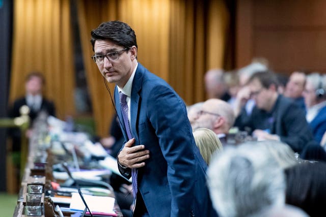 Mr Trudeau succumbed to hunger during a late-night voting session at the House of Commons in Ottawa