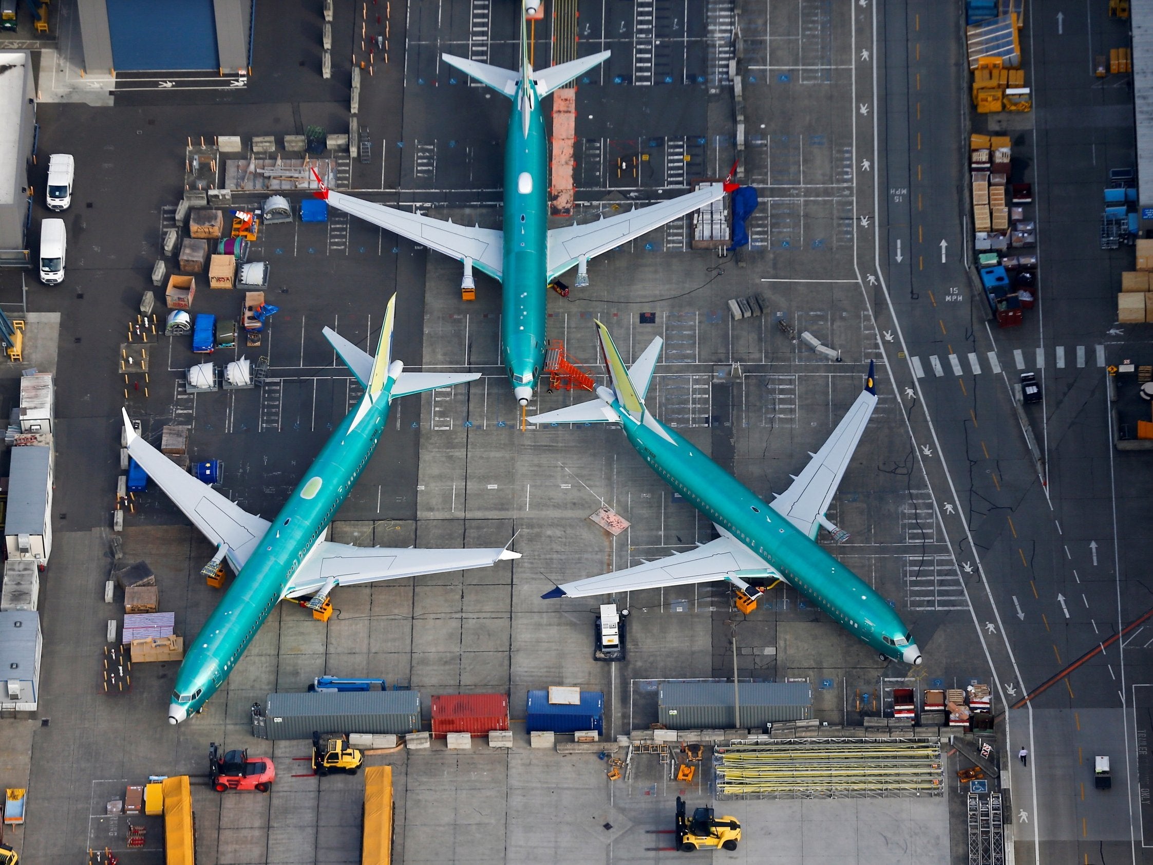 Garuda has cancelled an order for 49 Boeing 737 MAX planes, pictured at the Boeing factory in Renton, Washington