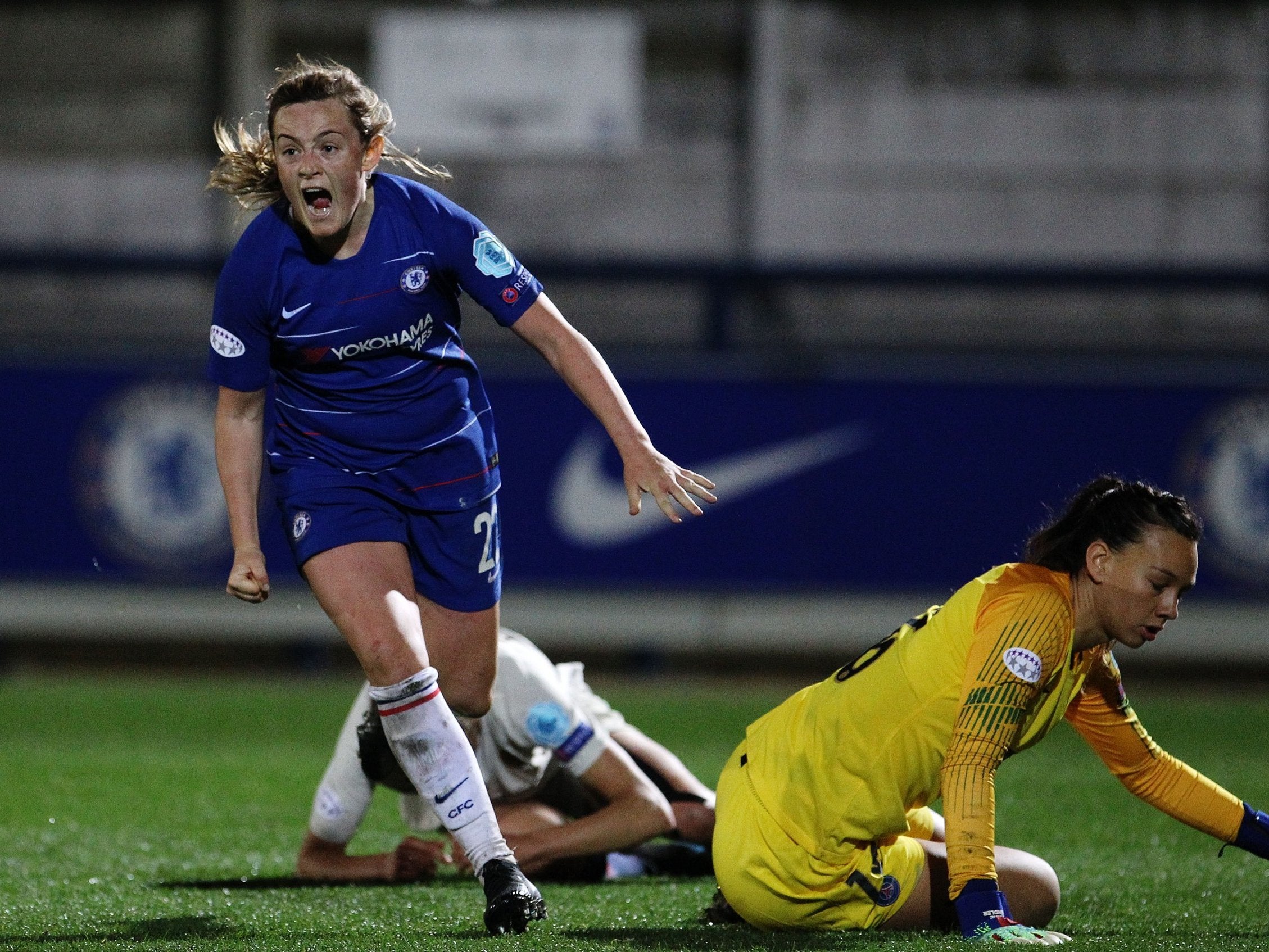 Image result for fran kirby chelsea 2-0 psg women's champions league 2019 getty