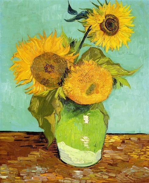 ‘Three Sunflowers in a Vase’, painted in 1888, has not been displayed in public since 1948