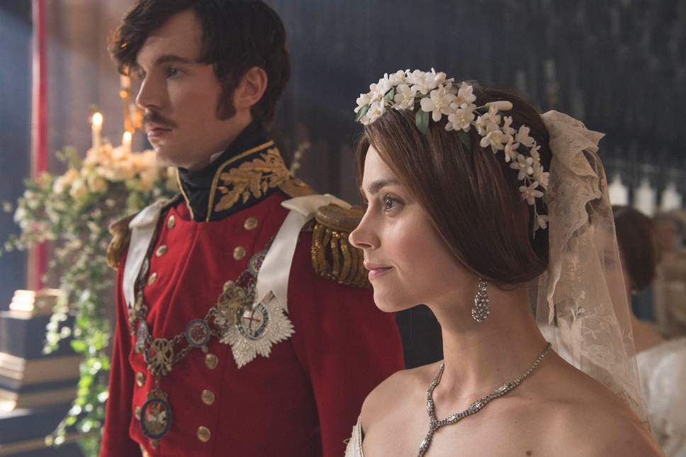 Jenna Coleman and Tom Hughes play the royal couple