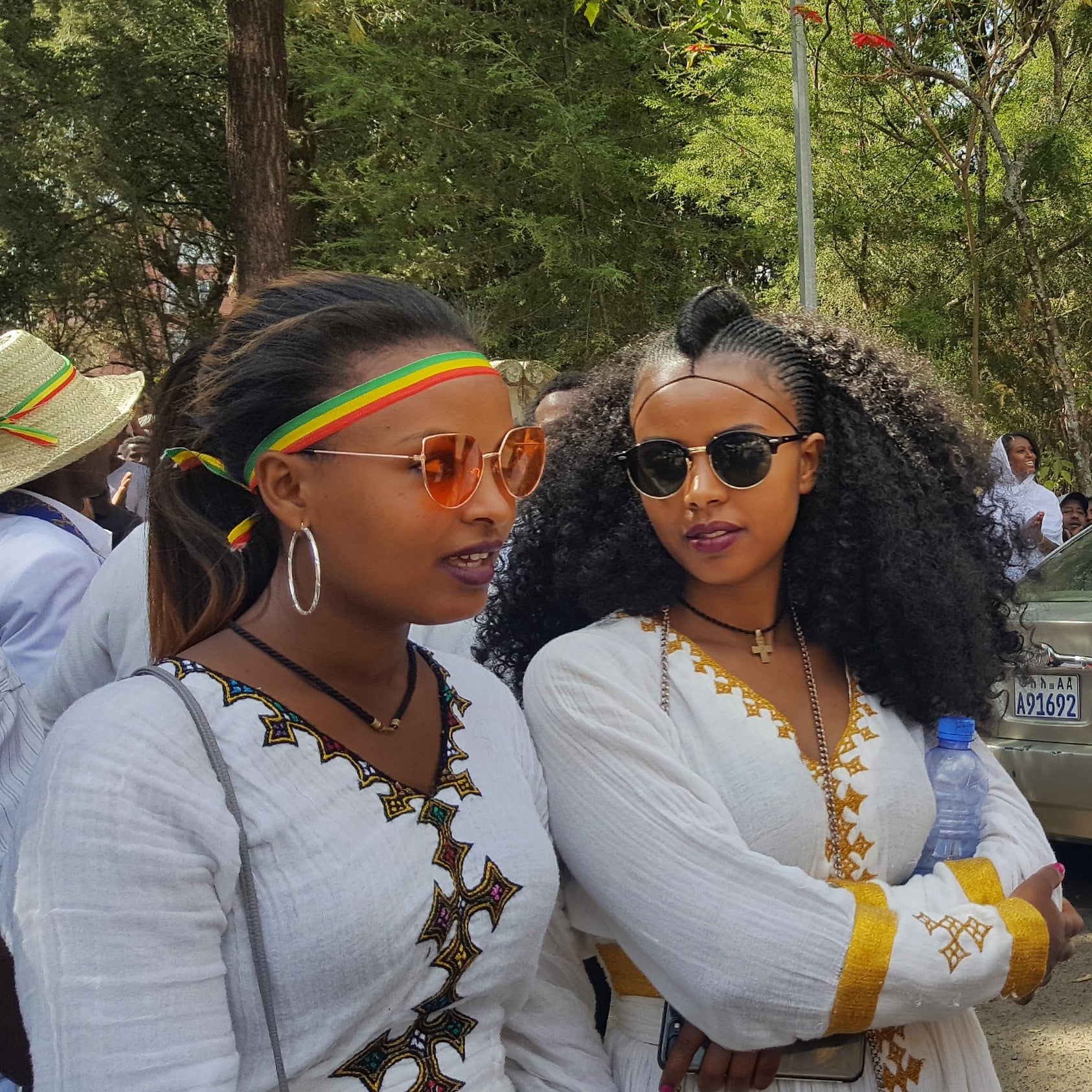 Participants traditionally dress in white cotton robes