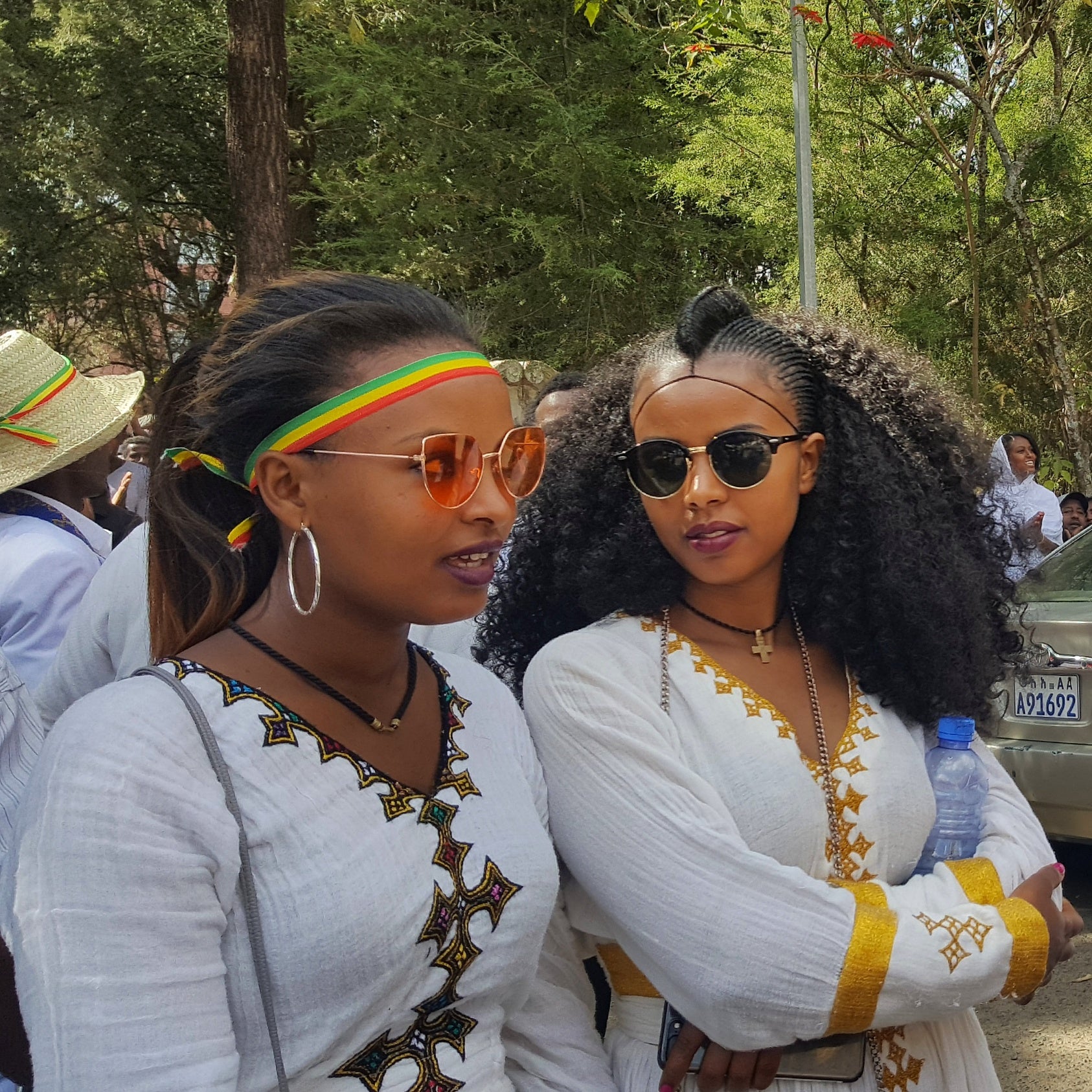 Participants traditionally dress in white cotton robes