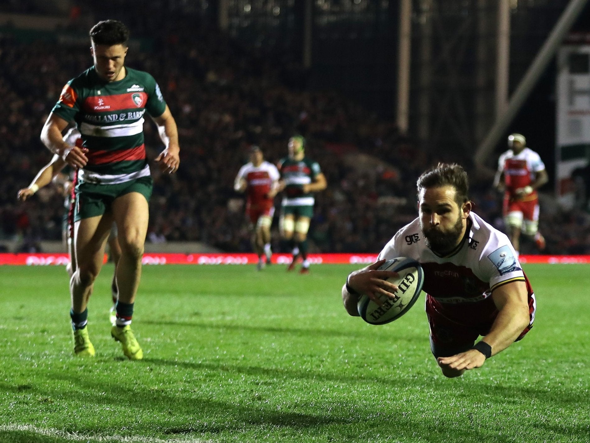 Cobus Reinach scores the first try for Northampton Saints