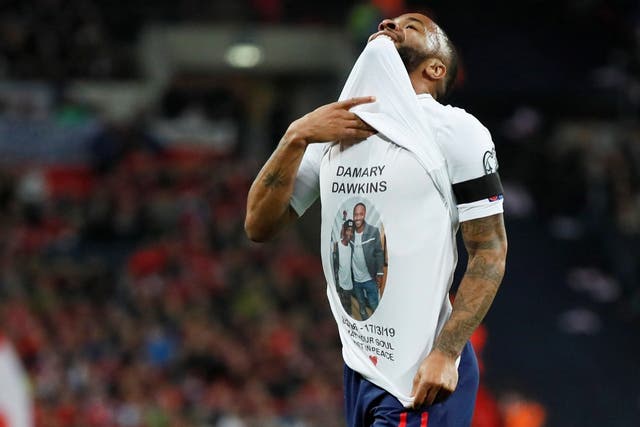 Raheem Sterling paid tribute to young Crystal Palace player Damary Dawkins after his death, aged 13