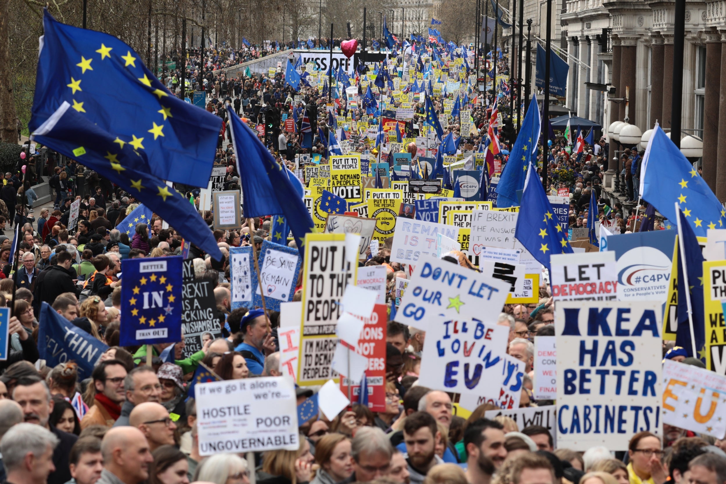 More than a million people marched on Parliament Sqaure to demand a Final Say on Brexit (Getty)