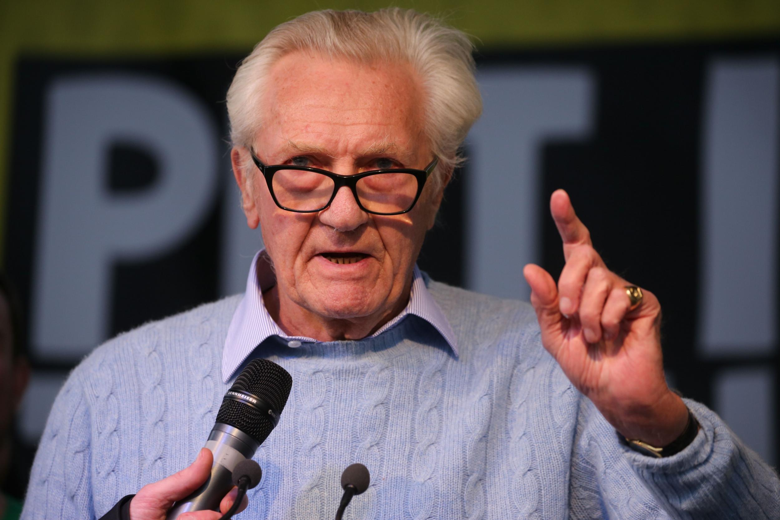 Former deputy prime minister Michael Heseltine during the campaign for a ‘Brexit ratification’ referendum in 2020